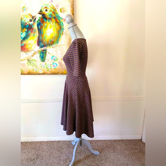 LuLaRoe “NICOLE” FIT-AND-FLIRT MIDI DRESS SIZE EXTRA SMALL 🌟NWOT🌟 - Picture 8 of 16